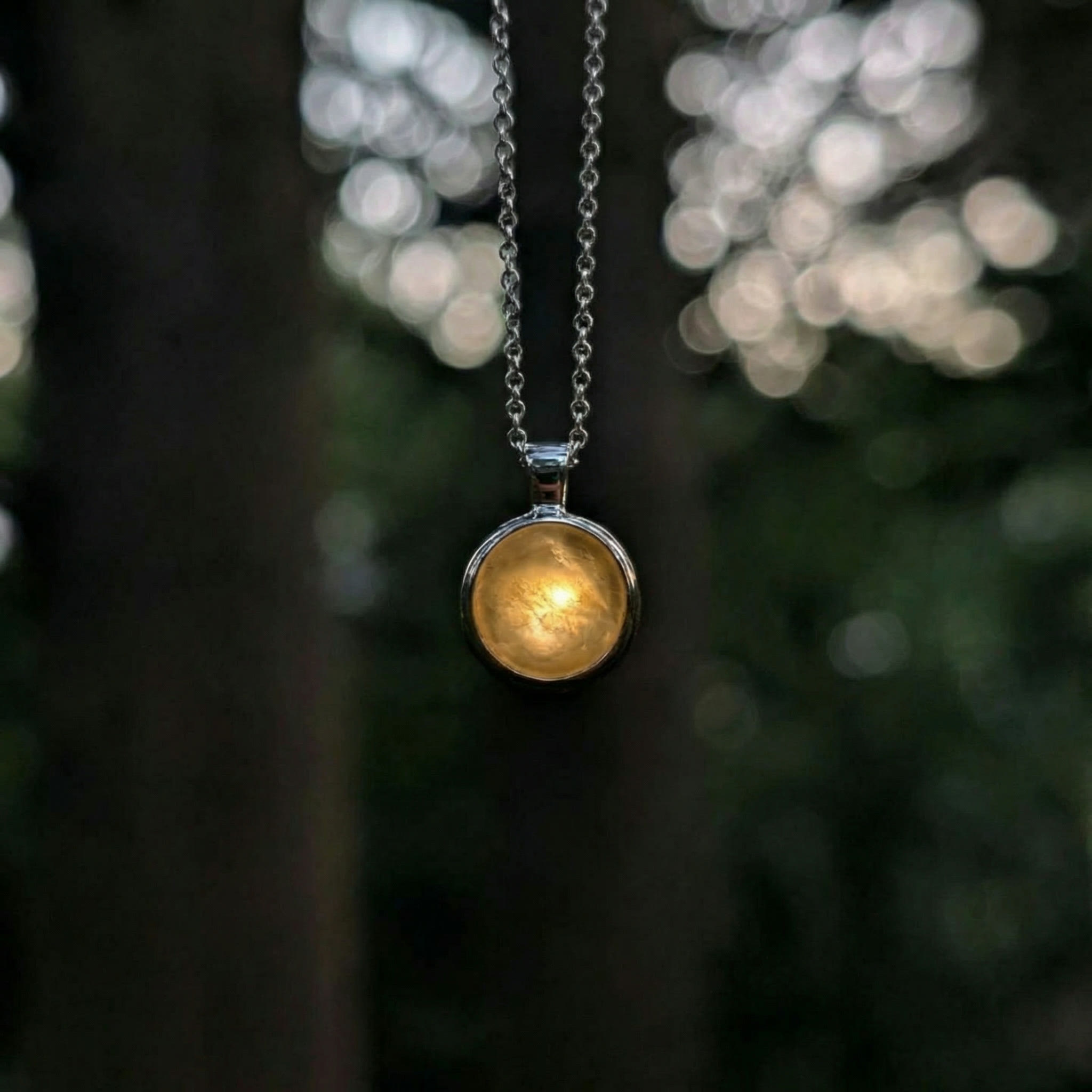 Louis Jacques pendant, front view in natural light